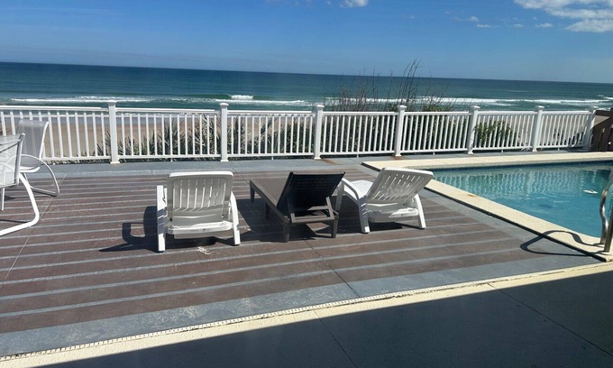 Ponce Inlet Casa | 4-bedroom direct beachfront. Non-drive beach with pool in fabulous Daytona Beach