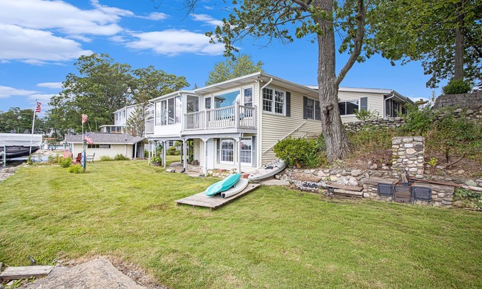 Plainwell Casa | 4 bedroom lakefront house on Pine Lake! Sunrise and Sunset views!