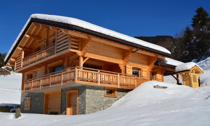 Saint-Jean-de-Sixt Chalet De Esquí | Chalet nuevo, clasificado 4 *, hermosos volúmenes para 12 personas, excelente vista a la montaña
