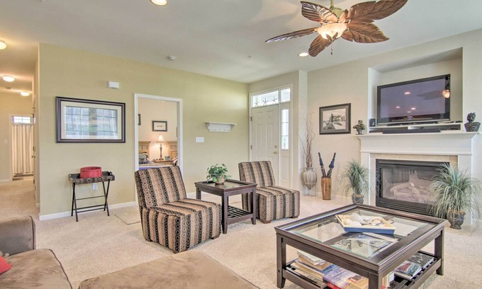 Ocean View Villa | 4 Mi to Bethany Beach: Sunny Escape w/ Porches!