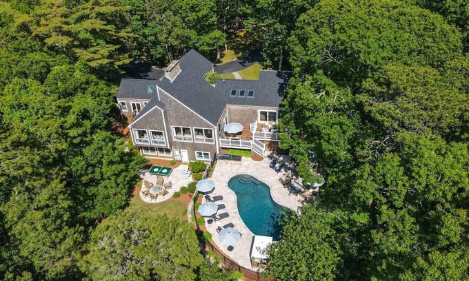 Osterville Casa | 4BR 4BA Osterville home with pool, hot tub, game room-minutes from the beach!