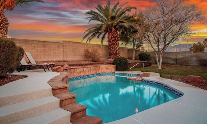North Las Vegas Casa | 4BR Pool, Spa & Retro Arcade Polished Vegas Stay