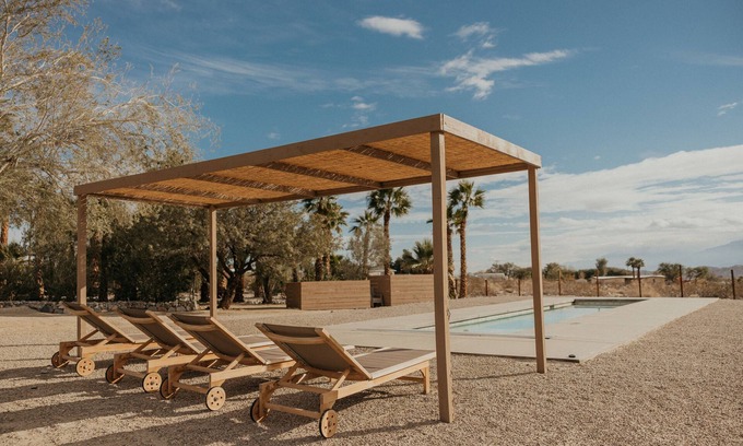 Desert Hot Springs Casa | 5 acre Remote Desert Oasis Palm Springs+Coachella Close+Saltwater Pool+Hot Tub