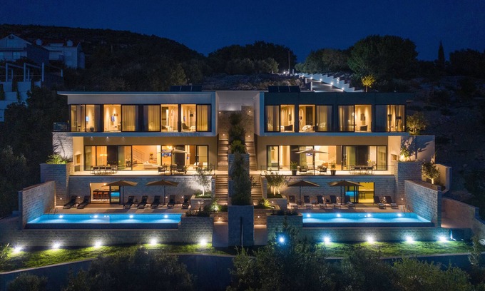 Orasac Villa | Villa de 5 dormitorios con piscina infinita con vistas al mar Adriático