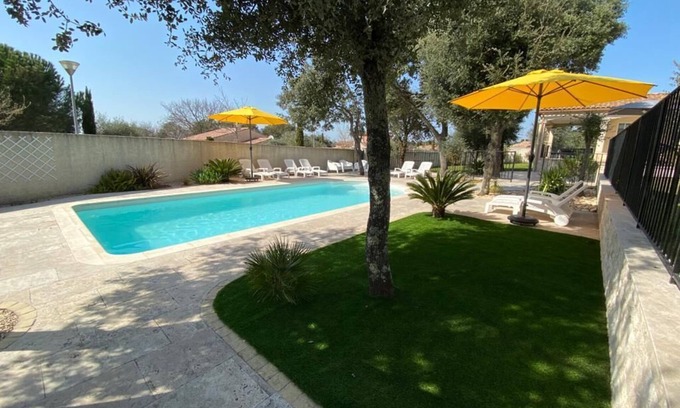 Saint-Siffret Villa | 5 min from UZES Villa for 6 people with secure swimming pool