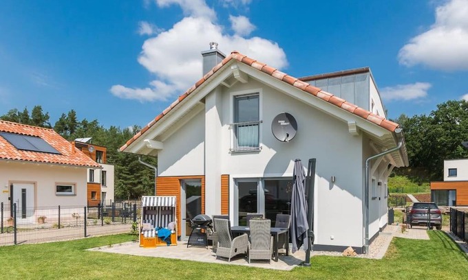 Krakow am See Casa | 5 Sterne-Ferienhaus Eisvogel am See mit Sauna und Kamin