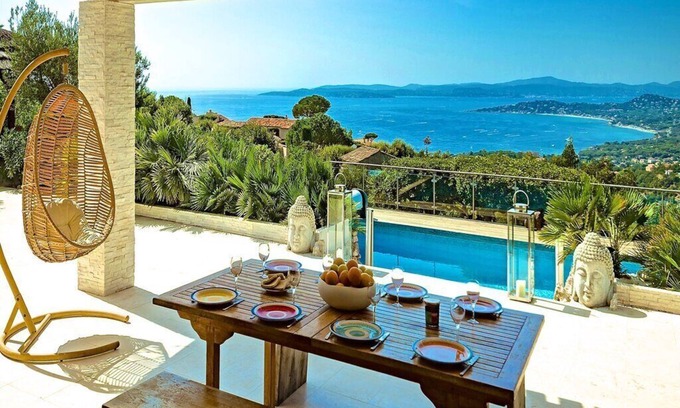 Les Issambres Villa | VILLA 5*. Magnífica vista al mar Piscina climatizada. Jacuzzi. Sauna