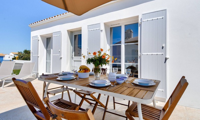Barbatre Chalet De Esquí | A 500 m de la playa - jardín - casa para 6