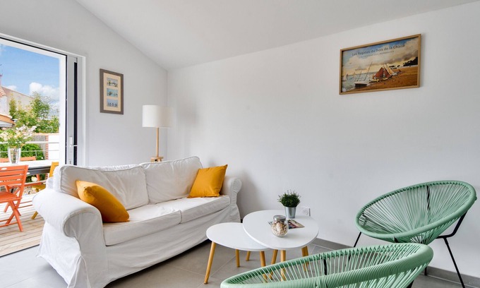 Barbatre Chalet De Esquí | A 500 m de la playa - Casa para 6 adultos y 1 niño