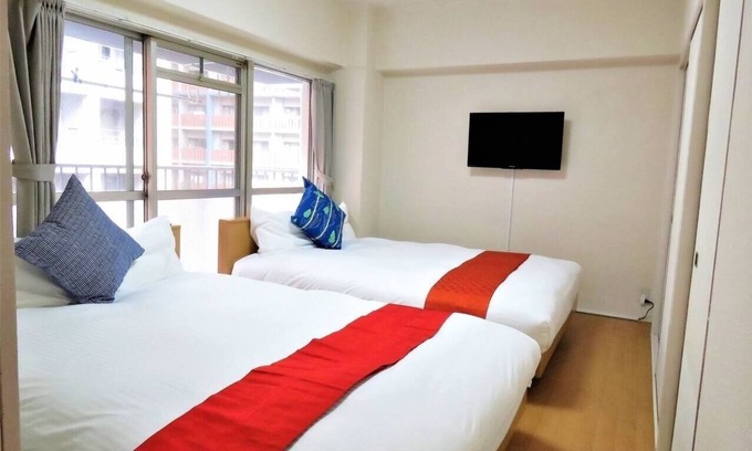 Tenjin Apartamento | 506 2 double size beds A 7minute walk from Ten / Fukuoka Fukuoka