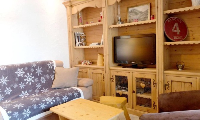 Le Lavachet Apartamento | 50m de los comercios, 1.o piso, balcón, tv, local para esquís, 65m², Tignes