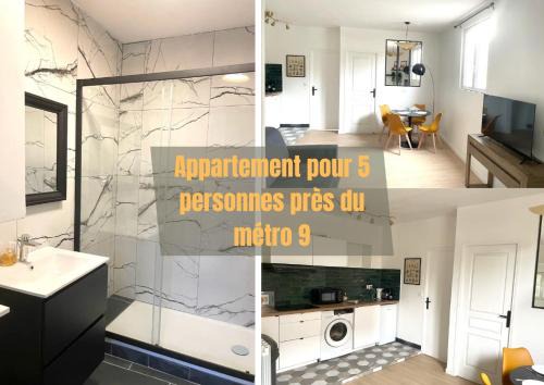 Bagnolet Apartamento | #7 Appartement pour 5 personnes près du métro L9