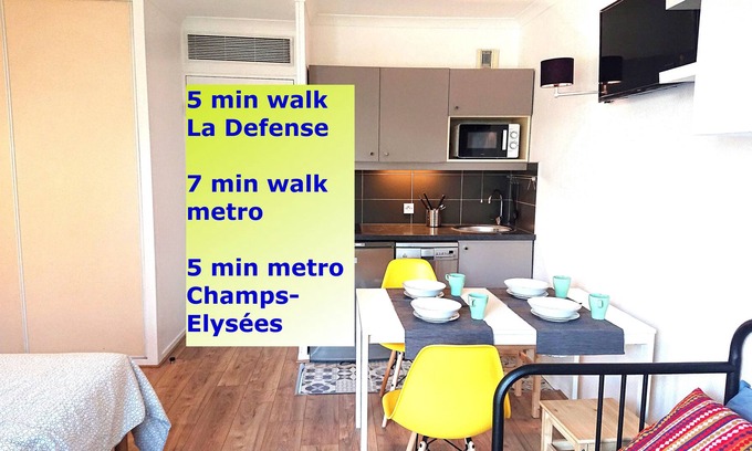 Gambetta Apartamento | 7 minutos a pie Metro Line 1, La Defense, Paris