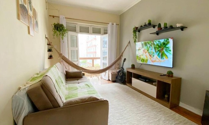Boqueirao Apartamento | #70 m da praia/garagem/wifi/melhor localização