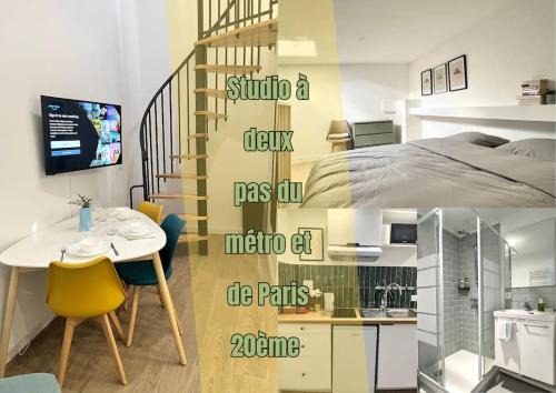 Bagnolet Apartamento | 732 Charmant studio en mezzanine proche du métro 9