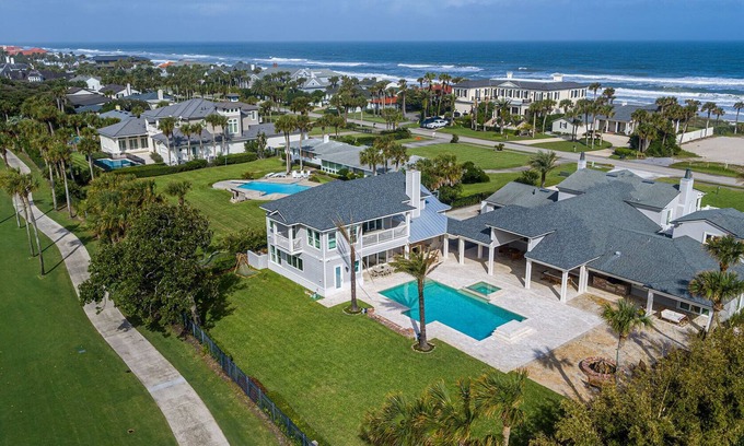 Ponte Vedra Beach Casa | 8,190sqft estate on 3rdhole of PV Inn & Club across from ocean.