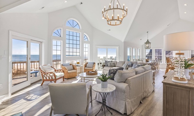 Frisco Casa | 8BR Oceanfront in OBX with Heated Pool & Hot Tub!
