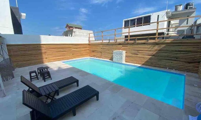 Boca del Río Apartamento | 8pers -6camas AC -Alberca-Playa 3min Playas Vicente fox