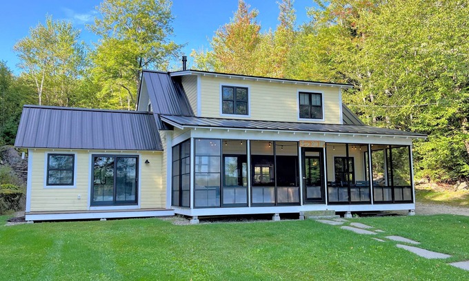 Whitefield Casa | 91WR Lake vibes and views at this waterfront home in the White Mountains! Dog Friendly!