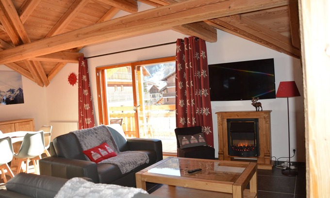 Valloire Apartamento | 95 m2 col du Galibier 4 **** para 7 personas en el centro de Valloire