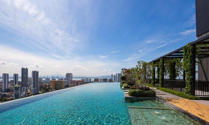 George Town Apartamento | 9min drive to City Highfloor Aprmt City Skyline View Water Purifier