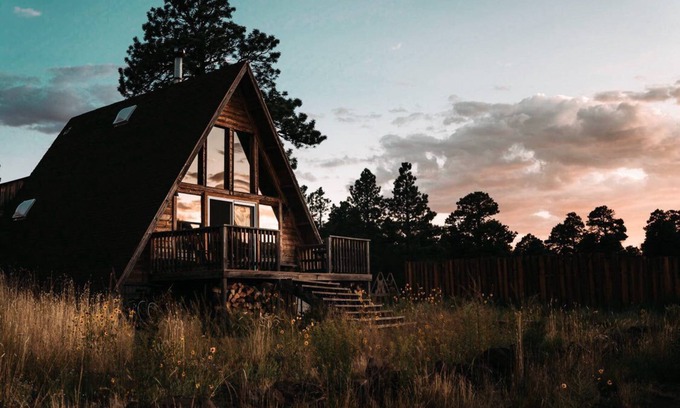 Flagstaff Cabina | A-Frame Cabina con loft y vistas sobre 1. 5 hectáreas en el Bosque Nacional Coconino