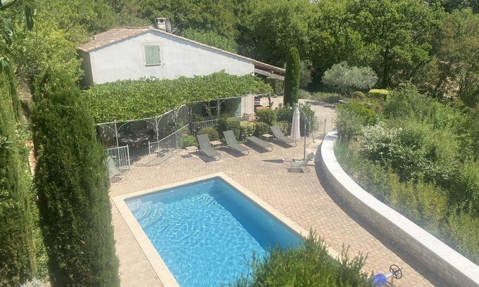 La Roque-Alric Villa | Petit Paradis, majestuosa vista y entorno, piscina climatizada.