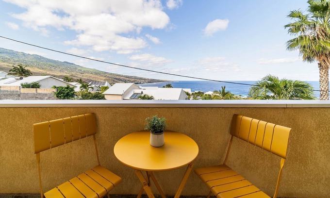Saint-Leu Apartamento | A moins de 5 minutes du lagon ! Appartement cosy vue mer à 180 degrés