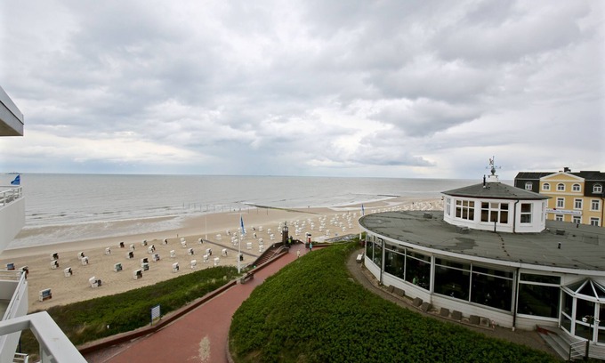 Wangerooge Apartamento | Mejor ubicación absoluta con vistas al mar, reformado en 2015, balcón, W-Lan, Top