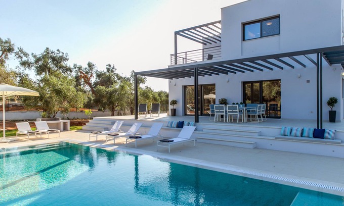 Dafnata Villa | Acaste, Moderno privada villa con piscina