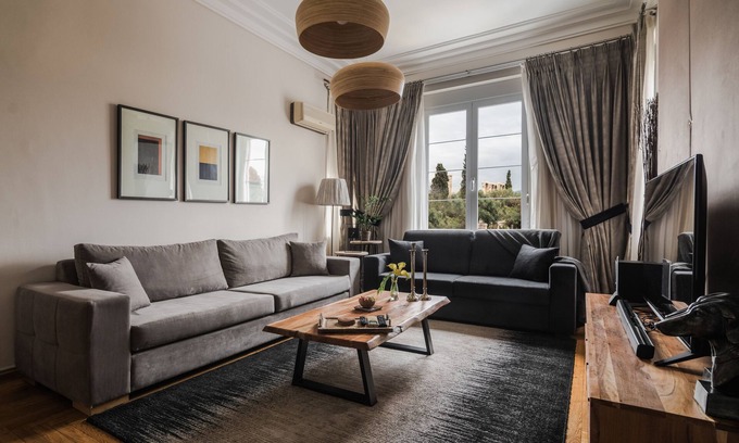 Makrigianni Apartamento | Residencia exclusiva de la Acrópolis, con vistas al templo de Zeus, 8 personas, limpieza gratuita