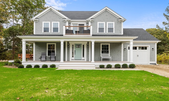 West Falmouth Casa | Across the street from Old Silver Beach; New house with hot tub. Sleeps 12.
