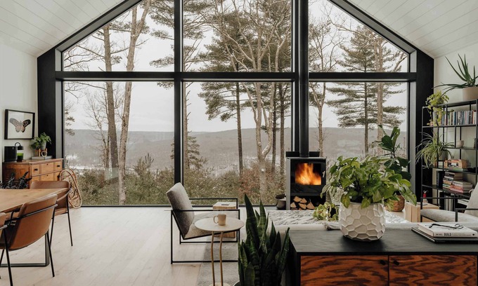 Narrowsburg Casa | Aigle Noir: Stunning Modern Cabin with Delaware River Views