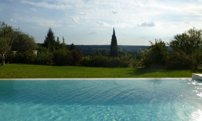 Cabries Villa | Aix- Villa 200 m² 8-10 pers. - Vistas panorámicas - piscina infinita - tranquilo gd