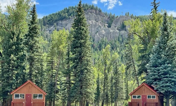 Alamosa Cabina | AIYM Camp Riverfront Cabin #1. In the Rio Grande National Forest, Alamosa Canyon