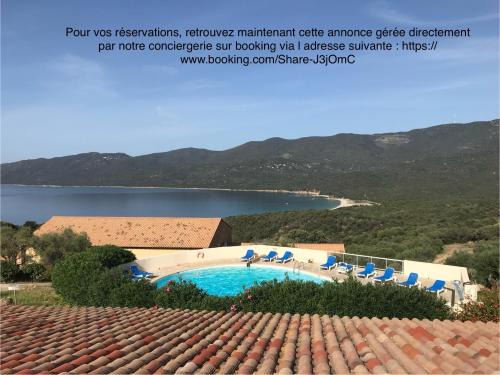 Serra-di-Ferro Apartamento | Alba Rossa magnifique vue mer, piscine , clim