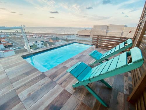 Boca del Río Apartamento | Alberca privada, vista al mar, frente playa foro boca
