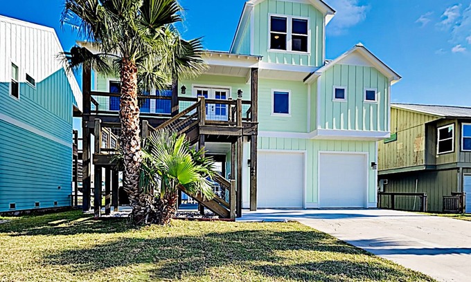 City-by-the Sea Casa | All-New Build & Furnishings: Canal-Front Stilted Home w/ Private Decks