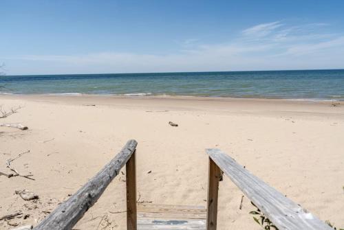 Riverside Casa | All the Waters Retro Home on Lake Michigan- Your Own PRIVATE BEACH