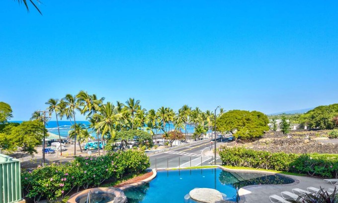 Kahaluu Bay Villa | Aloha Homes, Villas de playa en Kahaluu, Villa 1-201, Vista de playa, AC