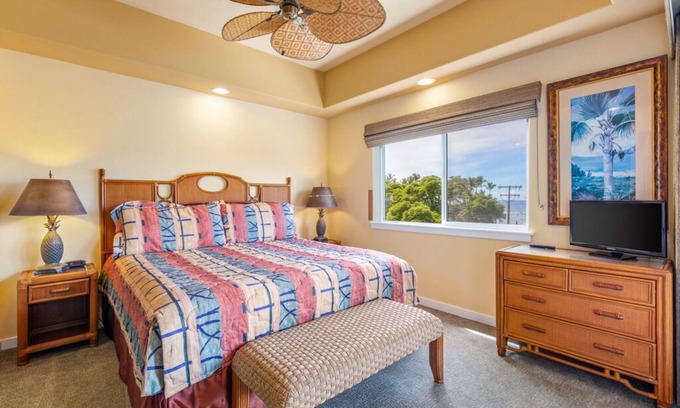 Kahaluu Bay Villa | Aloha Homes, Villas de playa en Kahaluu, Villa 1-202, Vista de playa, AC