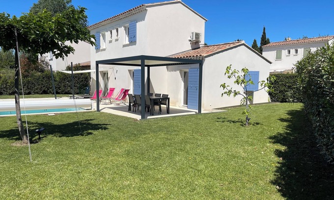 Paradou Villa | Alpilles (Paradou): Aupiho villa 6 pers. + piscina climatizada (habitación, clima.)