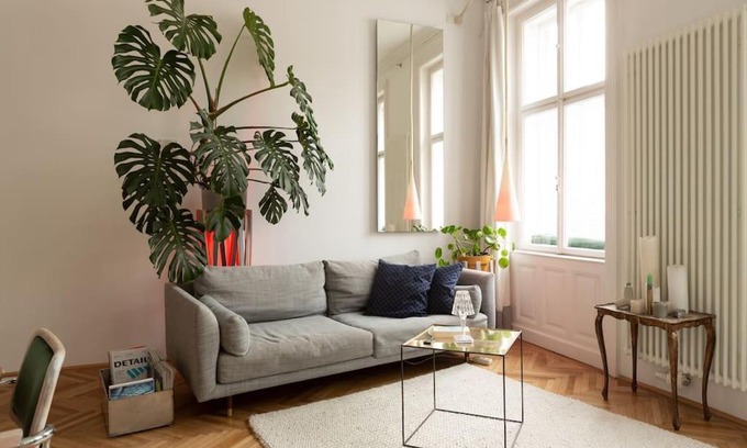 Reinprechtsdorf Apartamento | Altbau-Designerwohnung mit Kamin