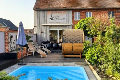 Geierswalde Casa | Alte Schmiede mit Sauna, Pool und Whirpool im Außenbereich schönstes Ferienhaus der Lausitz