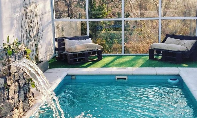 Huerta Grande Cabina | Altos del Pucara Piscina Climatizada vista a las sierras juegos infantiles