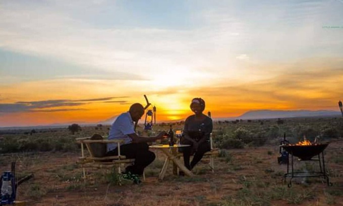 Amboseli Alquiler De RV | Amanya Double Pitch Tent With Mt Kilimanjaro View