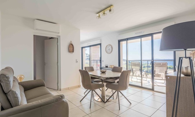Pietrosella Apartamento | Impresionante vista al mar de Córcega Porticcio