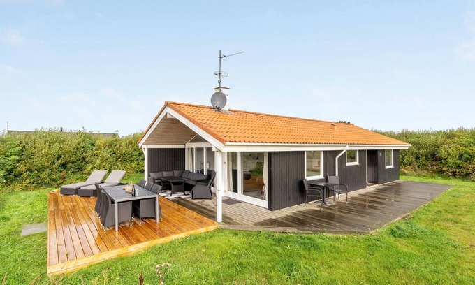 Vrist Strand Casa | Increíble casa en Harboøre con sauna