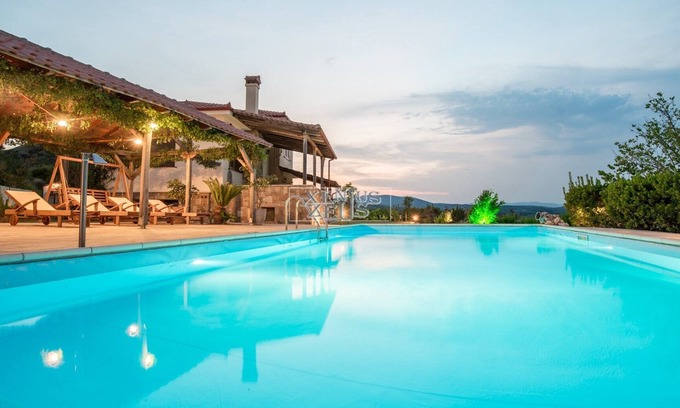 Sithonia Villa | Increíble vista junto a la piscina en Agios Nikolaos II