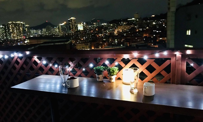 Yongsan-gu Apartamento | Impresionante vista desde una azotea privada en la colina de Namsan en el centro de Seúl
